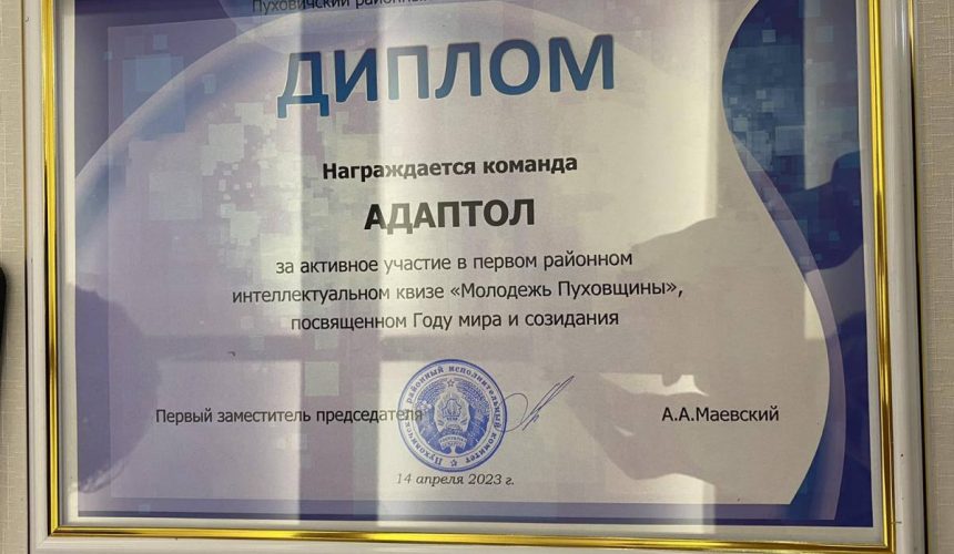 Участие в интеллектуальном квизе