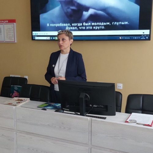 Информационно — профилактическое мероприятие, лекция с видеотрасляцией ролика в трудовом коллективе ТБЗ » Сергеевичское» п.Правдинский