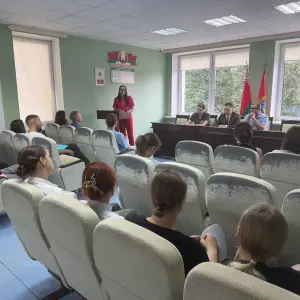 Выступление на встрече с молодыми специалистами Марьиногорской ЦРБ