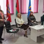 Участники обсуждения на встрече молодых специалистов социальной сферы в Марьиной Горке